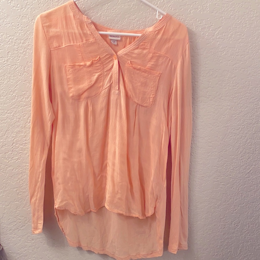Pink long sleeve Merona shirt, size Small